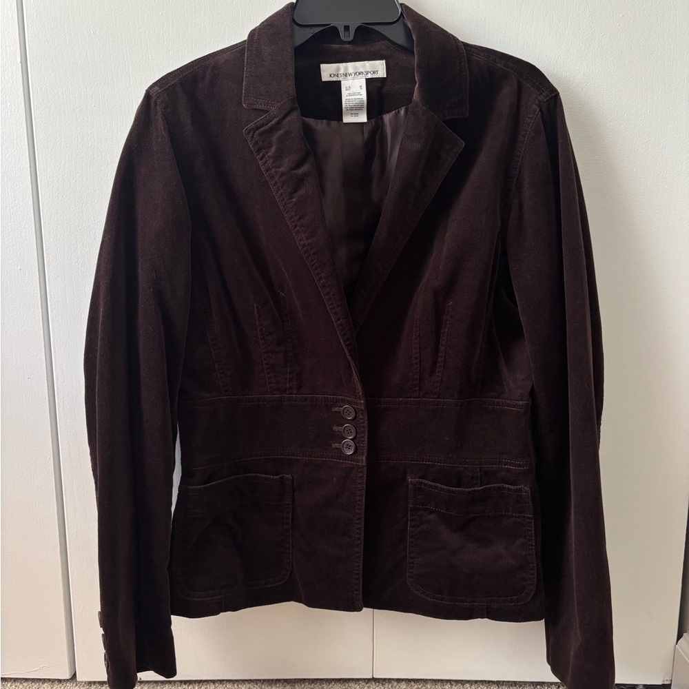 Jones New York Brown Vintage Corduroy Blazer